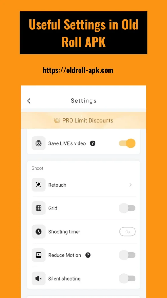 Old Roll Premium APK Features