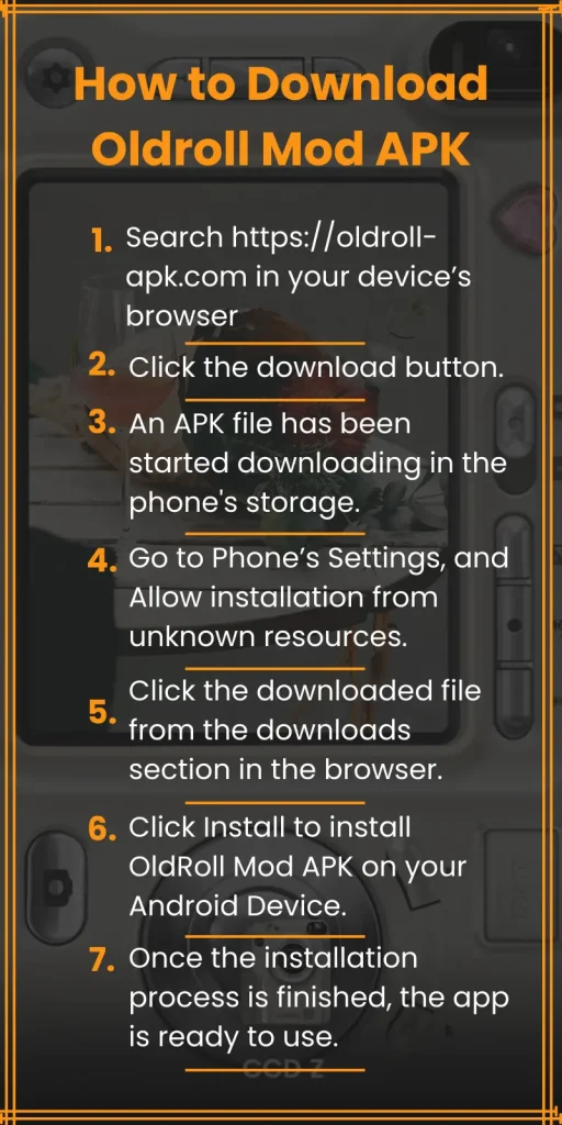 Visual Information of How to Download Old Roll Mod APK
