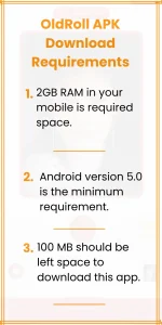 Visual Information of OldRoll APK Download Requirements